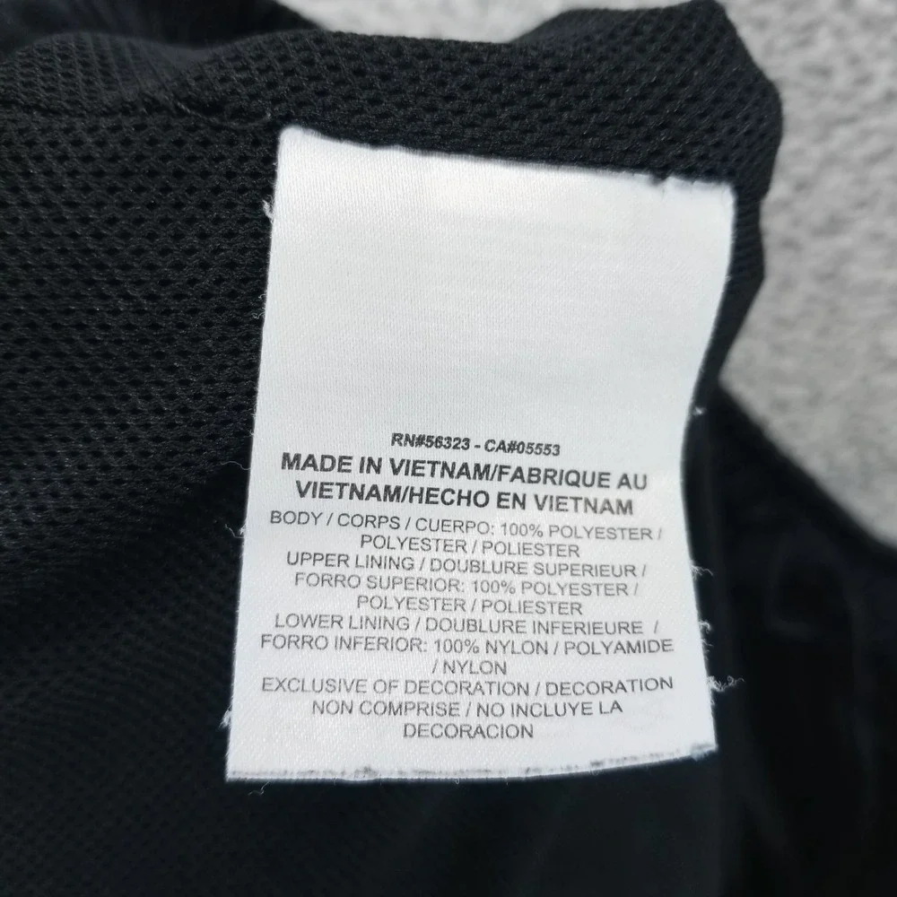 VTG Nike Pants Mens 2XL Black Drill Windbreaker Track Baggy Straight‎ Ankle Zip